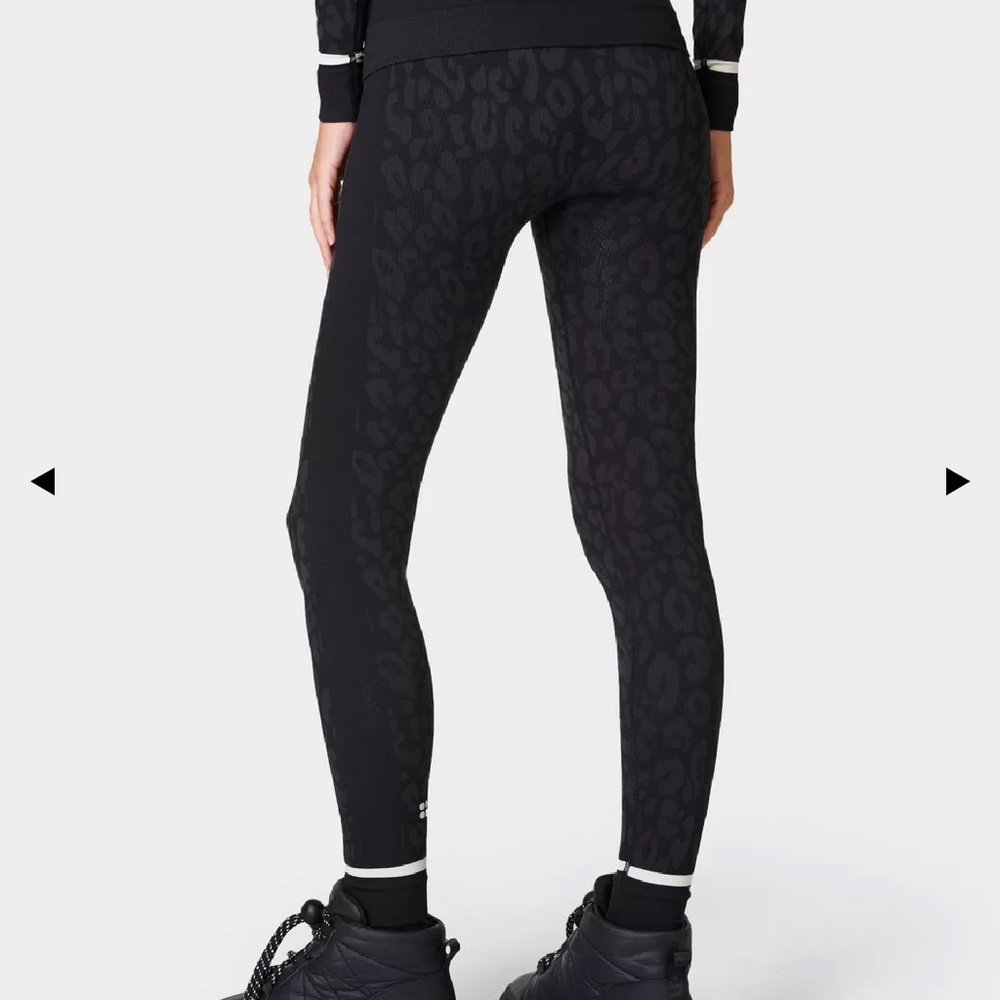 BNWT Sweaty Betty Women’s XS Leopard Jacquard Base Layer Legging
